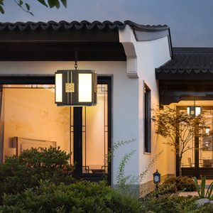 โคมไฟแขวนกลางแจ้งสไตล์จีนแบบใหม่ กันน้ำ สำหรับระเบียง ศาลา วิลล่า สวน - Product Image 5