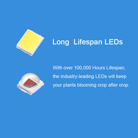 Lampe de culture LED 200W à spectre complet, étanche IP65, en aluminium, avec puce LED COB haute efficacité 200-240 Lm/W pour la croissance des plantes d'intérieur