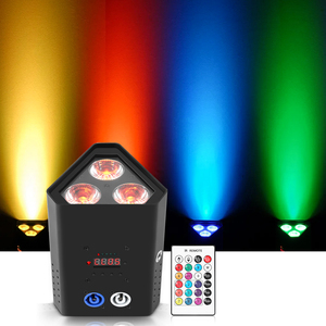 סוללה אלחוטי wifiuplights par 3x18w RGBWAUV 6in1 dj Parcan אורות עם IR מרחוק - Product Image 1