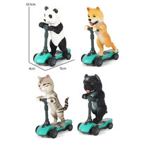 Mini jouet de décoration de table trottinette en plastique pour animaux cadeau