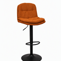 Tabouret de bar en tissu, réglable en hauteur, pivotant, avec dossier, pour la maison, les bars, les hôtels, les cafés, les restaurants, projets commerciaux, ODM