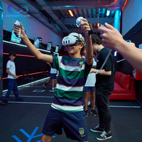 Simulador de Tiro Multijugador para Interiores, Tipo Arena de Realidad Virtual, para 4-10 Jugadores, Inalámbrico, con Movimiento Libre, Equipo de Juego Arcade