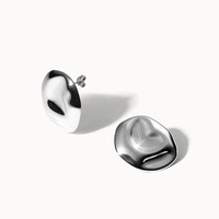 Boucles d'oreilles clous unisexes QYRY en acier inoxydable, style moderne, géométriques, bohèmes, plaquées or rose, cadeau