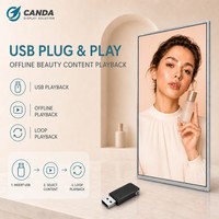 Papan Menu Digital Ultra Tipis 4K Android WiFi Frame 32-55 Inch Layar Sentuh LCD untuk Iklan Dalam Ruangan yang Dipasang di Dinding dengan Pencahayaan Tepi