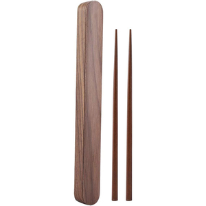 Sáng Tạo Xách Tay Óc Chó Gỗ Đũa Box Set Thời Trang Màu Đen Du Lịch Bộ Đồ Ăn Với Phong Cách Giải Pháp Lưu Trữ - Product Image 2