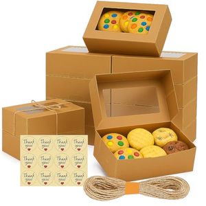 Paquete de 50 <span class=keywords><strong>mini</strong></span> cajas de charcutería con tapas transparentes, contenedores de comida desechables, Cartón corrugado para llevar, cartón de papel - Product Image 6