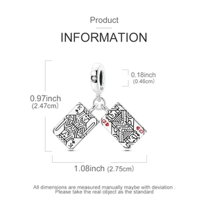 MULA Originale Ciondolo <span class=keywords><strong>Charm</strong></span> in Argento Sterling 925 con Zirconi a Forma di Re e Regina per Bracciale/Collana, Accessori Fai-da-Te, Regalo - Product Image 5