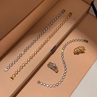 Bracelet à bulles en zircon doré et argenté avec pierres rondes serties, empilable, bijoux quotidiens pour femmes, vente en gros