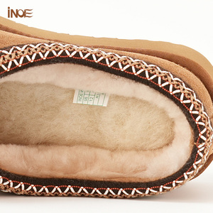 <span class=keywords><strong>Stivali</strong></span> da neve invernali Casual da <span class=keywords><strong>uomo</strong></span> impermeabili in morbida pelle scamosciata genuina in pelle Shearling in <span class=keywords><strong>pelliccia</strong></span> di lana foderata termicamente calda autunno a piedi nudi - Product Image 6