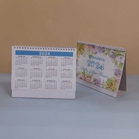 2024 gros calendrier à couverture rigide personnalisé grand Double bobine calendriers à couverture rigide bureau bureau ornements de bureau