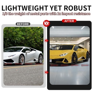 ชุดแต่งสเกิร์ตข้างคาร์บอนไฟเบอร์แบบแห้ง EVO Style สำหรับ Lamborghini Huracan LP580 LP610 คาร์บอนแท้แบบ Preg พร้อมส่วนต่อขยายสเกิร์ตข้าง - Product Image 3