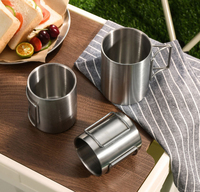 200ML 300ML 400ML Tasses en acier inoxydable isolées Gobelet 304 avec poignée pliante pour flammes nues pour le camping