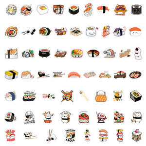 Venta al por mayor 60/100 comida realista lindos dibujos animados bocadillos deliciosos sabores decorativos autoadhesivos pegatinas impermeables - Product Image 6