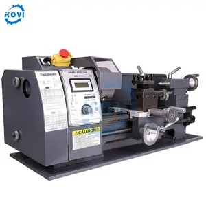 Tamanho pequeno mini cnc madeira metal 12 polegadas torno máquina banco torno fresadora