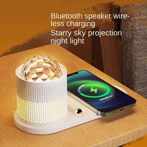 Proyector de Cielo Estrellado, Luz Decorativa, Altavoz Bluetooth, Cargador Inalámbrico de 15W con Carga Rápida, Luz Nocturna LED, Luz de Cabecera, Regalo - Product Image 2