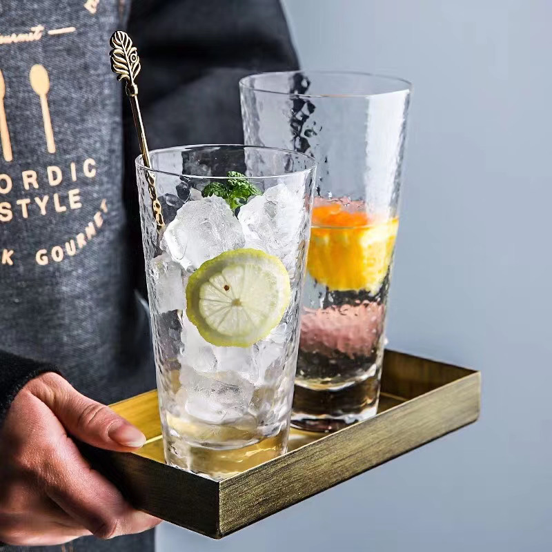 Accept Custom Electroplating Or Gold Rim Glass Cup For Drinking Water or Wine Juice Cup Glass