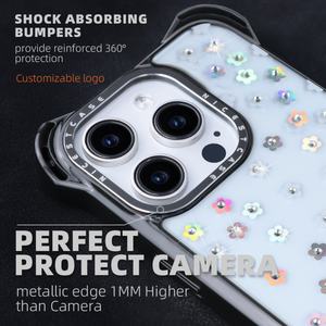 Aikusu 7.5M Coques de téléphone transparentes anti-impact TPU Diamant Coque de téléphone de luxe personnalisée pour iPhone 16 15 14 13 Pro Max - Product Image 5