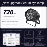 Projecteur de scène LED 4-en-1 à quatre faisceaux de 18 pouces avec corps en aluminium RVBW pleine couleur, mode de contrôle DMX512, type PAR
