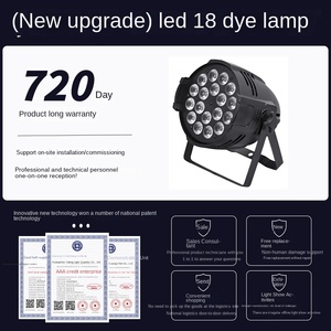Đèn sân khấu <span class=keywords><strong>LED</strong></span> bốn mắt 18 bóng 4in1 với thân nhôm nhuộm màu RGBW đầy đủ, chế độ điều khiển <span class=keywords><strong>DMX512</strong></span>, đèn <span class=keywords><strong>Par</strong></span> - Product Image 3