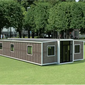 Luxury Custom Modular Homes Extendable Prefabricated House 20ft 40ft 3 Bedrooms And Living Room Container House Customized