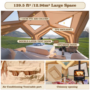 Tente gonflable <span class=keywords><strong>d</strong></span>'extérieur Coody Hub Station Air - Beige, 4 saisons, 3-5 personnes, camping, voyage, <span class=keywords><strong>prix</strong></span> <span class=keywords><strong>d</strong></span>'usine - Product Image 5