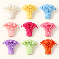 Bunga Buatan, Stamen Multi Warna, Bundel Pistil Mutiara untuk Pembuatan Bunga DIY, Kerajinan Bunga Pernikahan, Grosir