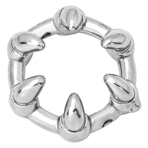 QKKQ <b>Ring</b> Shaped Nipple Clamps Skin Friendly Metal Clamps Breast <b>Clips</b> Strapon Steel Chain BDSM Breast Bondage Nipple <b>Clips</b> - Product Image 4
