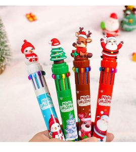 ปากกาลูกลื่นลายคริสต์มาส น่ารัก รูปตุ๊กตาหิมะ กวางเรนเดียร์ ซานตาคลอส 10 สี สำหรับเด็ก ของขวัญแปลกใหม่ - Product Image 1