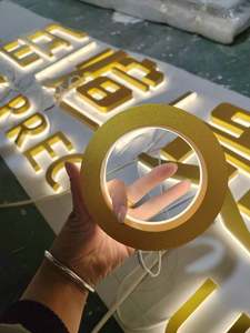 Enseigne Daco OEM/ODM adaptée aux bureaux et salles d'exposition, enseigne en aluminium rétroéclairée par <span class=keywords><strong>LED</strong></span>, enseigne commerciale en métal, conception gratuite - Product Image 4