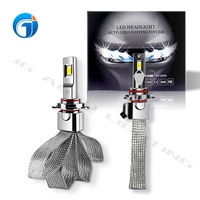 JG Wisdome fabricant 80w led phare bande de cuivre automatique csp puce led système d'éclairage sans ventilateur h4 HB3 h11 led phare