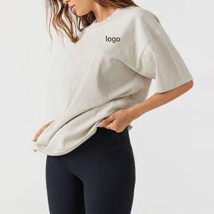 เสื้อยืดโอเวอร์ไซส์ผู้หญิง ผ้าคอตตอนเทอร์รี่ ทรงหลวม สกรีนโลโก้ได้ เป็นมิตรกับสิ่งแวดล้อม รุ่น Hotsummer - Product Image 3