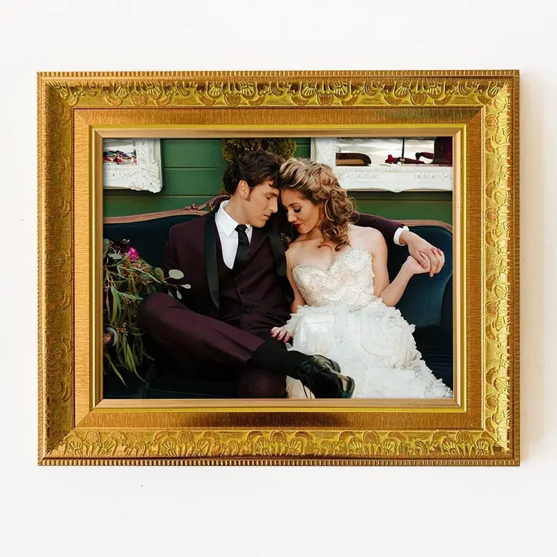 Büyük boy düğün aile aşk 12x18 16x20 18x24 24x32 24x36 28x40 beyaz siyah rustik modern fotoğraf çerçevesi ile