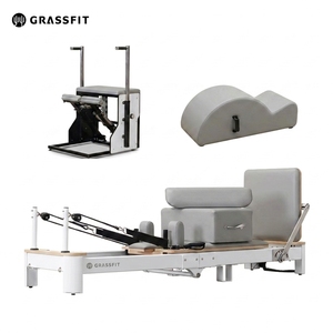 Machine de <span class=keywords><strong>Pilates</strong></span> Reformer en cuir et aluminium personnalisable, lit pliable pour usage domestique et professionnel, équipement de fitness commercial, logo, bois, pour salle de sport - Product Image 4