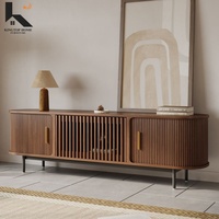 Meuble TV moderne en bois massif de haute qualité avec rangement écologique, design personnalisé pour salon, compatible avec les téléviseurs de 65 pouces