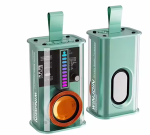 Outdoor Mecha Little Steel Cannon BT <b>Speaker</b> Portable Outdoor Home Transparent RGB Color Light TWS Audio Gift - Product Image 4