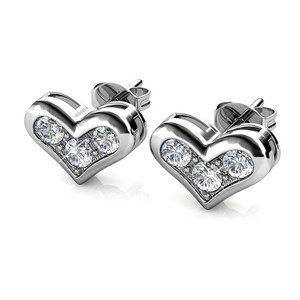 Design elegante <span class=keywords><strong>orecchini</strong></span> con cristalli <span class=keywords><strong>Swarovski</strong></span> di alta qualità ottone 18k oro bianco oro rosa anniversario ipoallergenico - Product Image 2