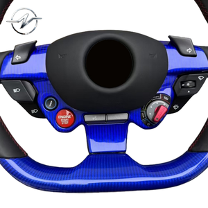 Volante Deportivo de Alta Calidad en Cuero Rojo y Fibra de Carbono para Mejorar el Interior de Ferrari - Product Image 5