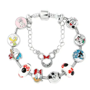 Trendy Geometric Colorful Cartoon Pendant Bracelet Cute Fashion Charm Jewelry Gifts for Girls for Parties