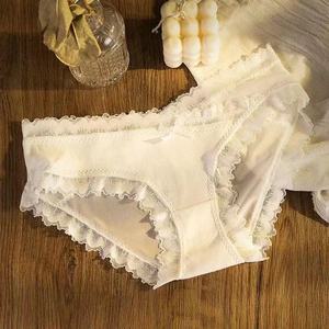 Mutandine di cotone cave femminile <span class=keywords><strong>senza</strong></span> segni a vita bassa in pizzo da donna traspirante e confortevole <span class=keywords><strong>slip</strong></span> - Product Image 5