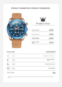 Reloj de Hombre Cronógrafo Multifuncional de Cuarzo Resistente al Agua, Modelo Nuevo y Popular Transfronterizo 2025 - Product Image 6