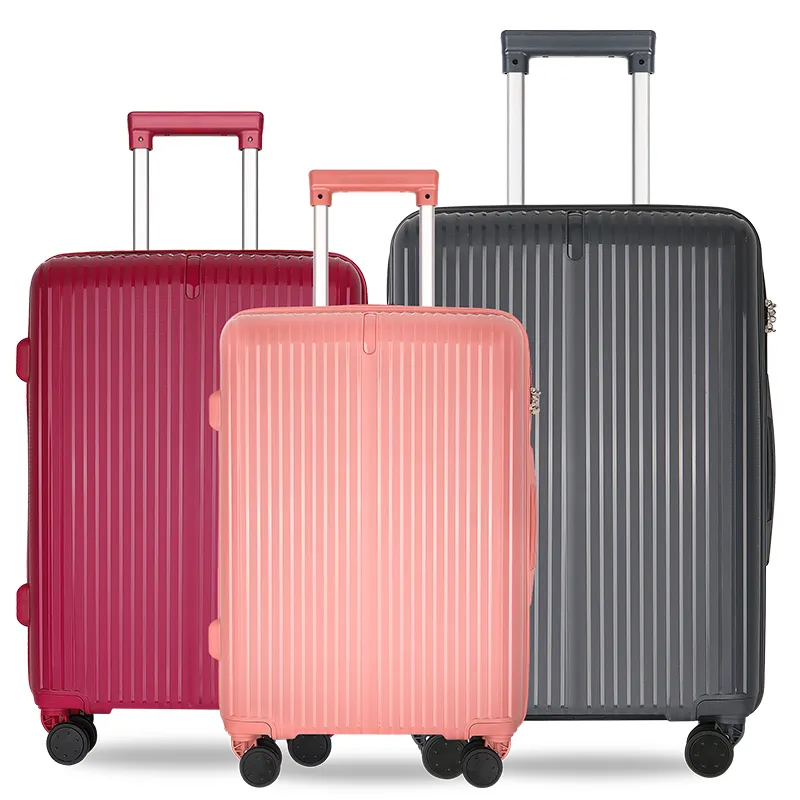 3 pcs/sets PP Set de bagages Durable Trolley hard zipper Valise à bagages enregistrés valise pour voyager étui mignon 21/25/29''