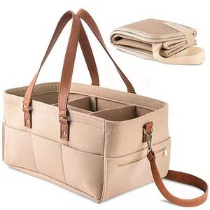 Stockage de couches écologique portable grande corde de pépinière feutre <span class=keywords><strong>organisateur</strong></span> de couches suspendues tous les produits pour bébés essentiels de la pépinière - Product Image 5
