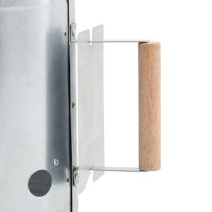 W2B VidaXL acciaio zincato a carbone griglia camino strumento essenziale per barbecue - Product Image 4