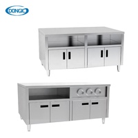Assiettes à dîner en acier inoxydable pour hôtel commercial Armoire de rangement pour îlot central avec station de boisson froide