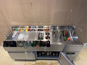Comptoir de bar commercial <span class=keywords><strong>avec</strong></span> réfrigérateur intégré, nouveau style, pour service et préparation de boissons – Vente directe usine - Product Image 4