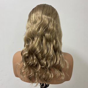 Parrucche Glueless in Capelli Umani Vergini Remy 100% Brasiliani, Colore Biondo T4/27, con Pizzo Trasparente 13x4, per Donne di Colore - Product Image 3