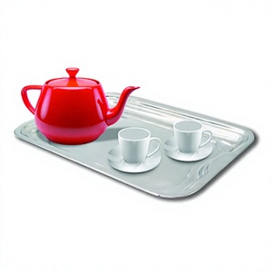 Kitchen Tool Rectangular <b>Serving</b> Tray Stainless Steel Simple Rectangular Multi-purpose Tray Dinnerware <b>Set</b> - Product Image 1