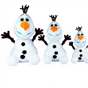 Vente en gros de jouets en peluche personnalisés, animaux en peluche avec rembourrage en coton PP, bonhomme de neige doux, 11-30 cm - Product Image 2