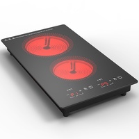 Appareil de cuisine intelligent 220V 3000W Cuisinière en céramique de qualité supérieure Cuisinière électrique infrarouge à double zone