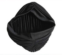 Gorro Turbante Anudado Personalizable al por Mayor para Mujer, Sombrero Indio Elástico de Fibra de Poliéster Liso para Quimioterapia y Cáncer, Venta Caliente